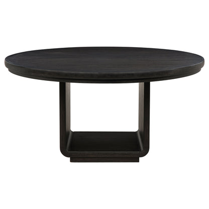 Leandro 60-inch Round Dining Table Burnished Black