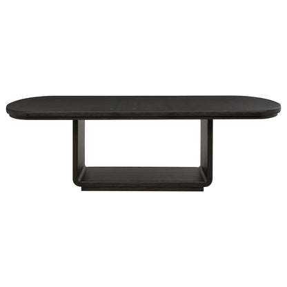 Leandro 78-inch Extension Dining Room Table Burnished Black