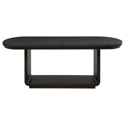 Leandro 78-inch Extension Dining Room Table Burnished Black
