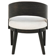 Leandro Upholstered Dining Arm Chair Cream (Set of 2)