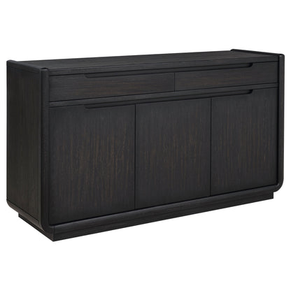 Leandro 2-drawer Dining Sideboard Server Burnished Black