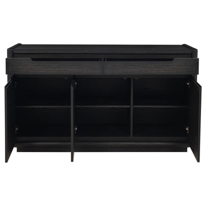 Leandro 2-drawer Dining Sideboard Server Burnished Black