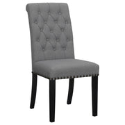 Juego de mesa de comedor rectangular con tapa de mármol Sherry marrón