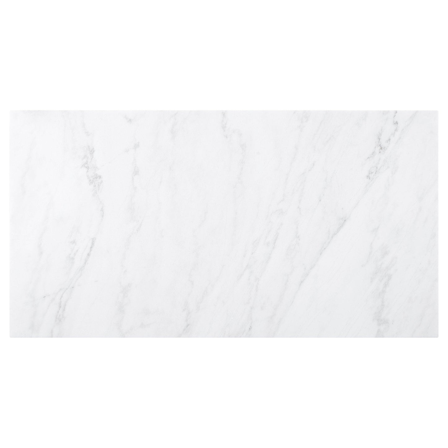 Juego de mesa de comedor rectangular con tapa de mármol Sherry marrón