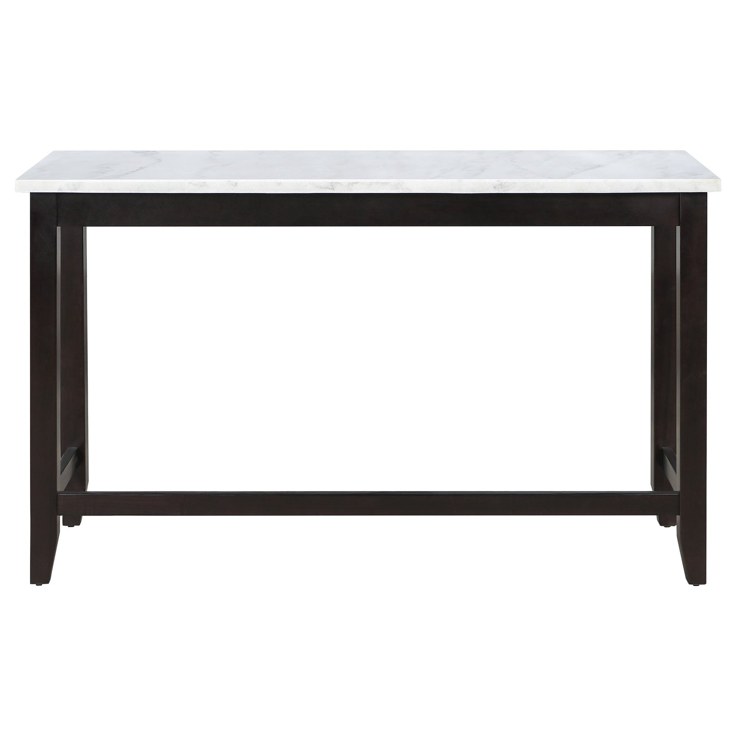 Toby 60-inch Marble Counter Dining Table Rustic Espresso