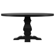 Florence Round 60-inch Pedestal Base Dining Table Black