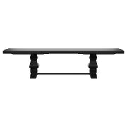 Juego de mesa de comedor extensible Florence de 126 pulgadas en color beige