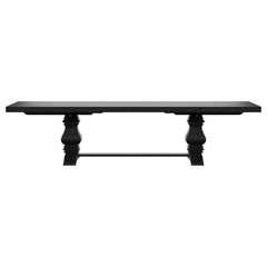 Juego de mesa de comedor extensible Florence de 126 pulgadas en color beige