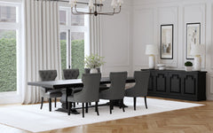 Juego de mesa de comedor extensible Florence de 126 pulgadas en color beige