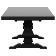 Juego de mesa de comedor extensible Florence de 126 pulgadas en color beige