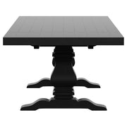 Juego de mesa de comedor extensible Florence de 126 pulgadas en color beige