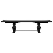 Mesa de comedor extensible Florence de 126 pulgadas, color negro envejecido