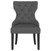 Silla de comedor Baney tapizada en tela beige y negra