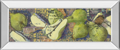 Mirrored Frame Sparkling Pears I By Silvia Rutledge