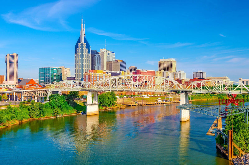 ''Nashville TN'' Tempered Glass