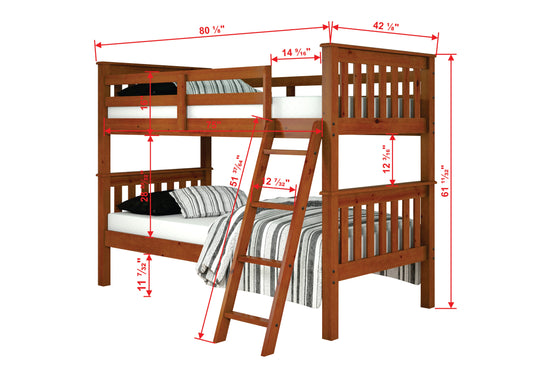 San Antonio Twin/Twin Mission Bunkbed