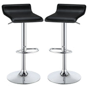 Taburete de bar ajustable tapizado Bidwell negro (juego de 2)