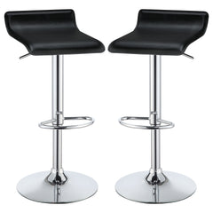 Taburete de bar ajustable tapizado Bidwell negro (juego de 2)