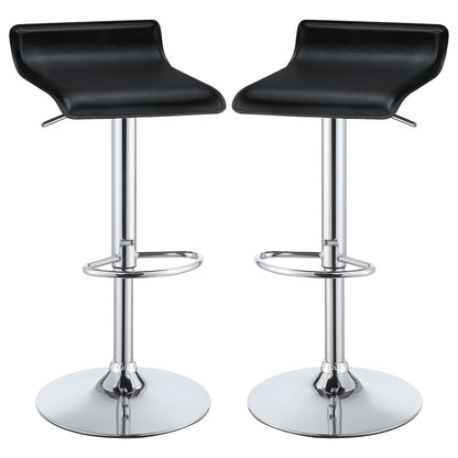 Taburete de bar ajustable tapizado Bidwell negro (juego de 2)