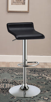 Taburete de bar ajustable tapizado Bidwell negro (juego de 2)