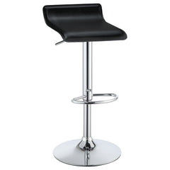 Taburete de bar ajustable tapizado Bidwell negro (juego de 2)
