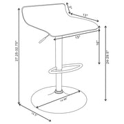 Taburete de bar ajustable tapizado Bidwell negro (juego de 2)