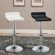 Taburete de bar ajustable tapizado Bidwell negro (juego de 2)