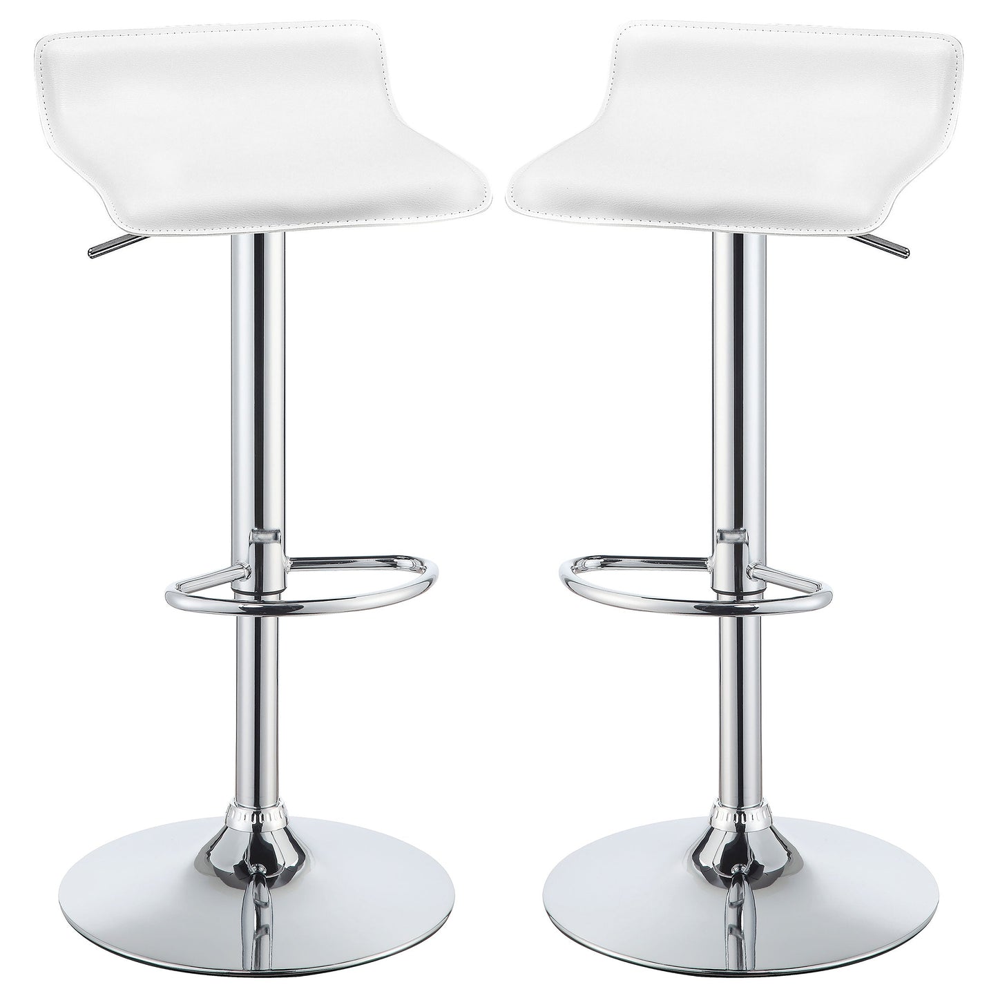 Taburete de bar ajustable tapizado Bidwell negro (juego de 2)