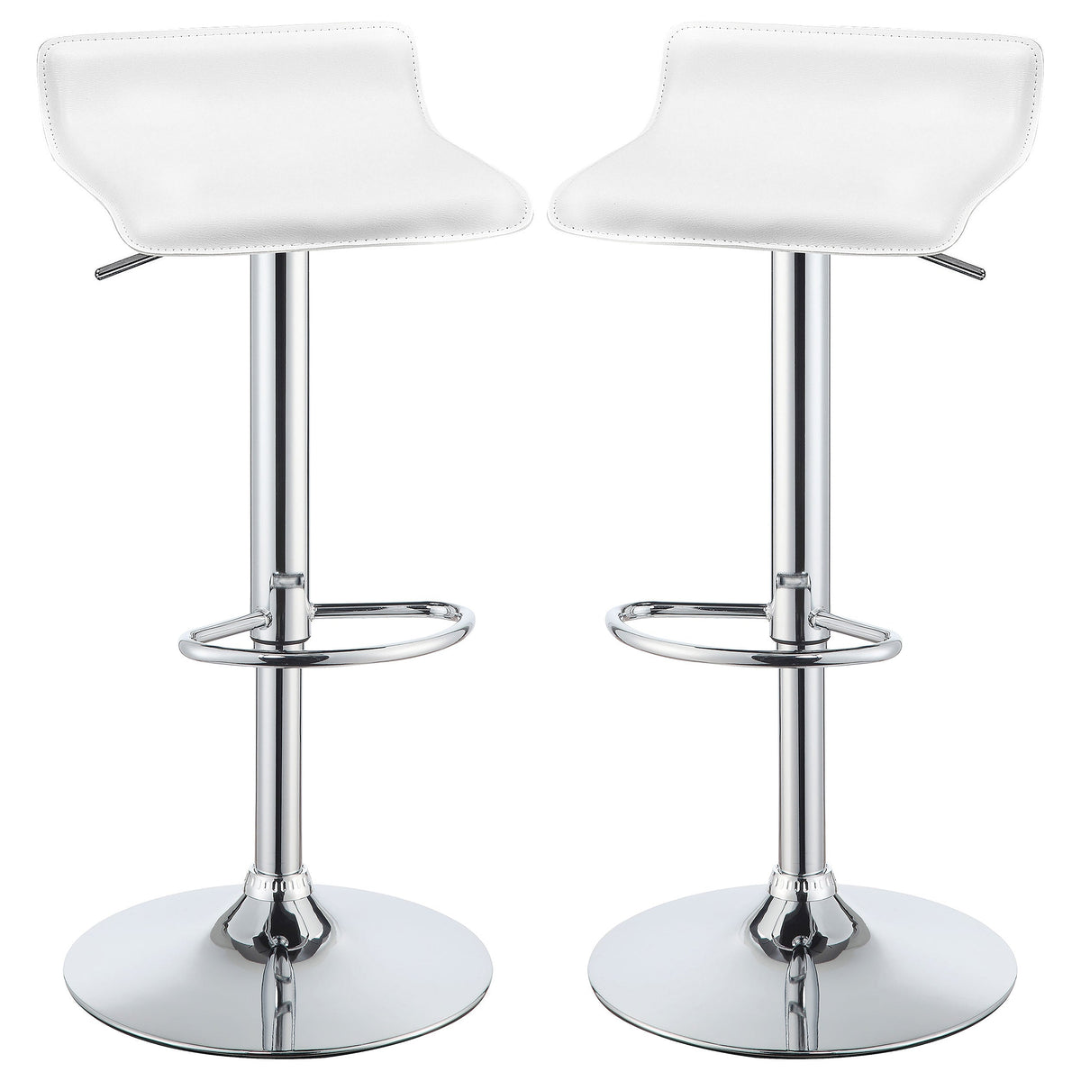 Taburete de bar ajustable tapizado Bidwell negro (juego de 2)