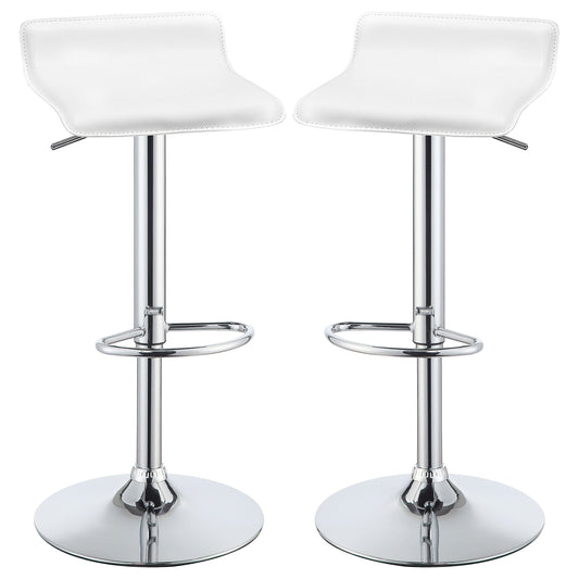 Taburete de bar ajustable tapizado Bidwell negro (juego de 2)