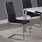 Silla de comedor tapizada Montclair negra (juego de 4)