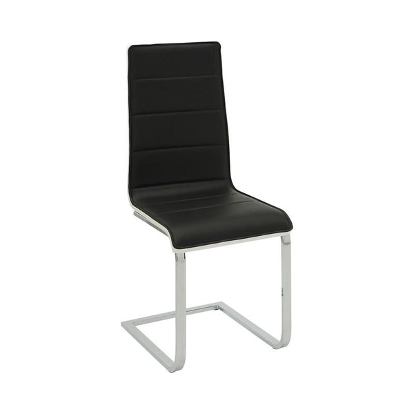 Silla de comedor tapizada Montclair negra (juego de 4)