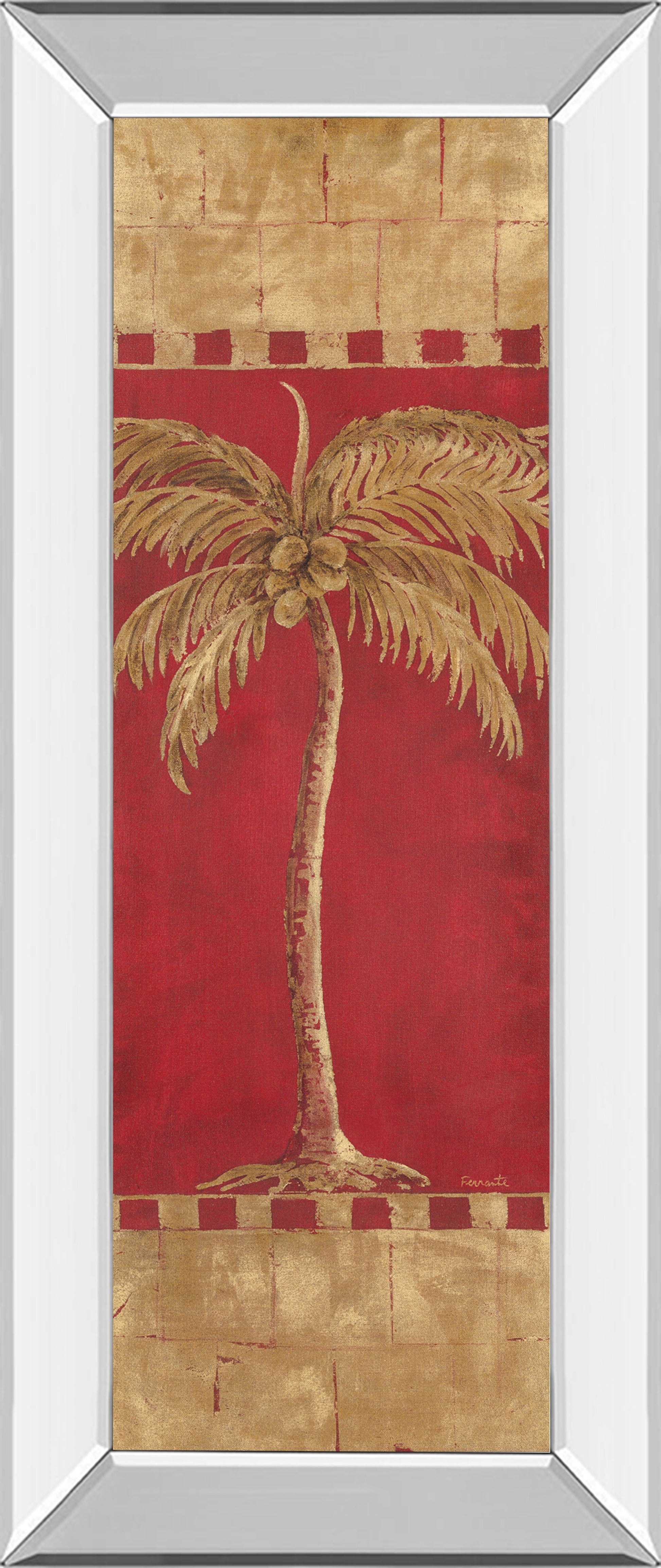Mirrored Frame Palm Pizzazz II By Angela Ferrante