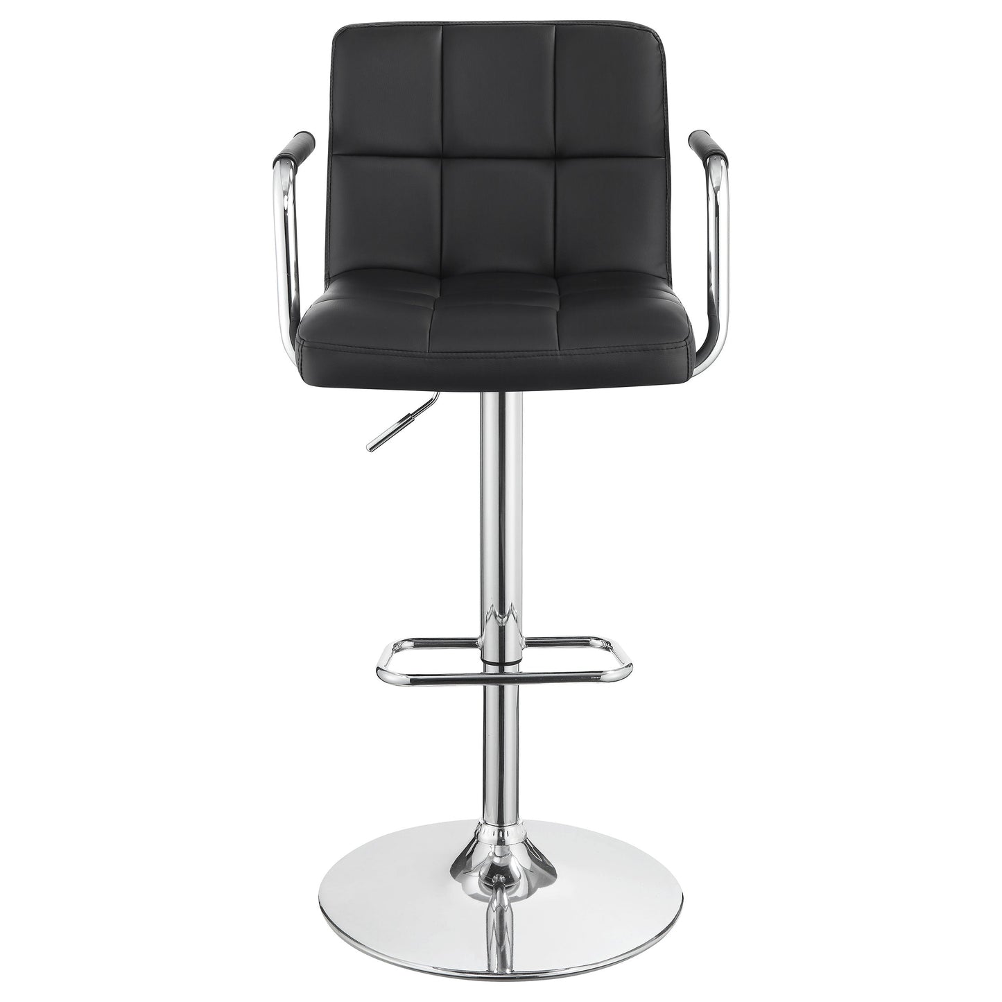 Palomar Adjustable Height Bar Stool Black / White and Chrome