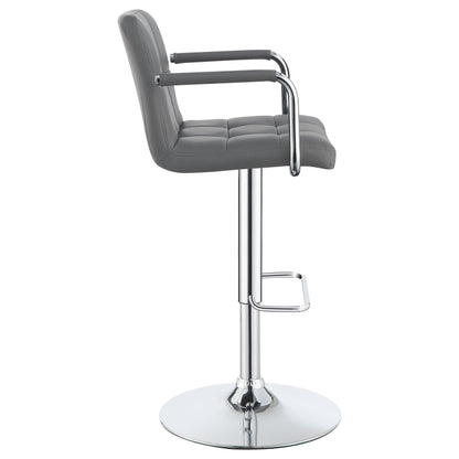 Palomar Adjustable Height Bar Stool Black / White and Chrome