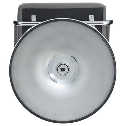 Palomar Adjustable Height Bar Stool Black / White and Chrome