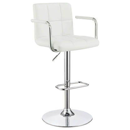 Palomar Adjustable Height Bar Stool Black / White and Chrome