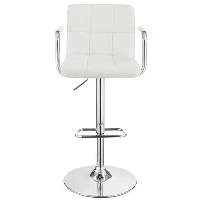 Palomar Adjustable Height Bar Stool Black / White and Chrome