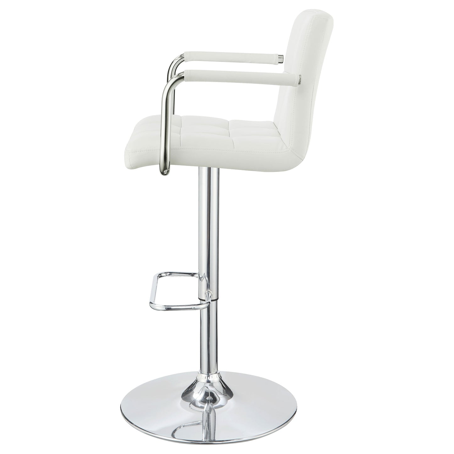 Palomar Adjustable Height Bar Stool Black / White and Chrome