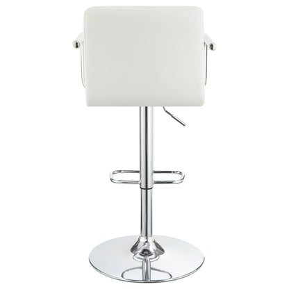 Palomar Adjustable Height Bar Stool Black / White and Chrome
