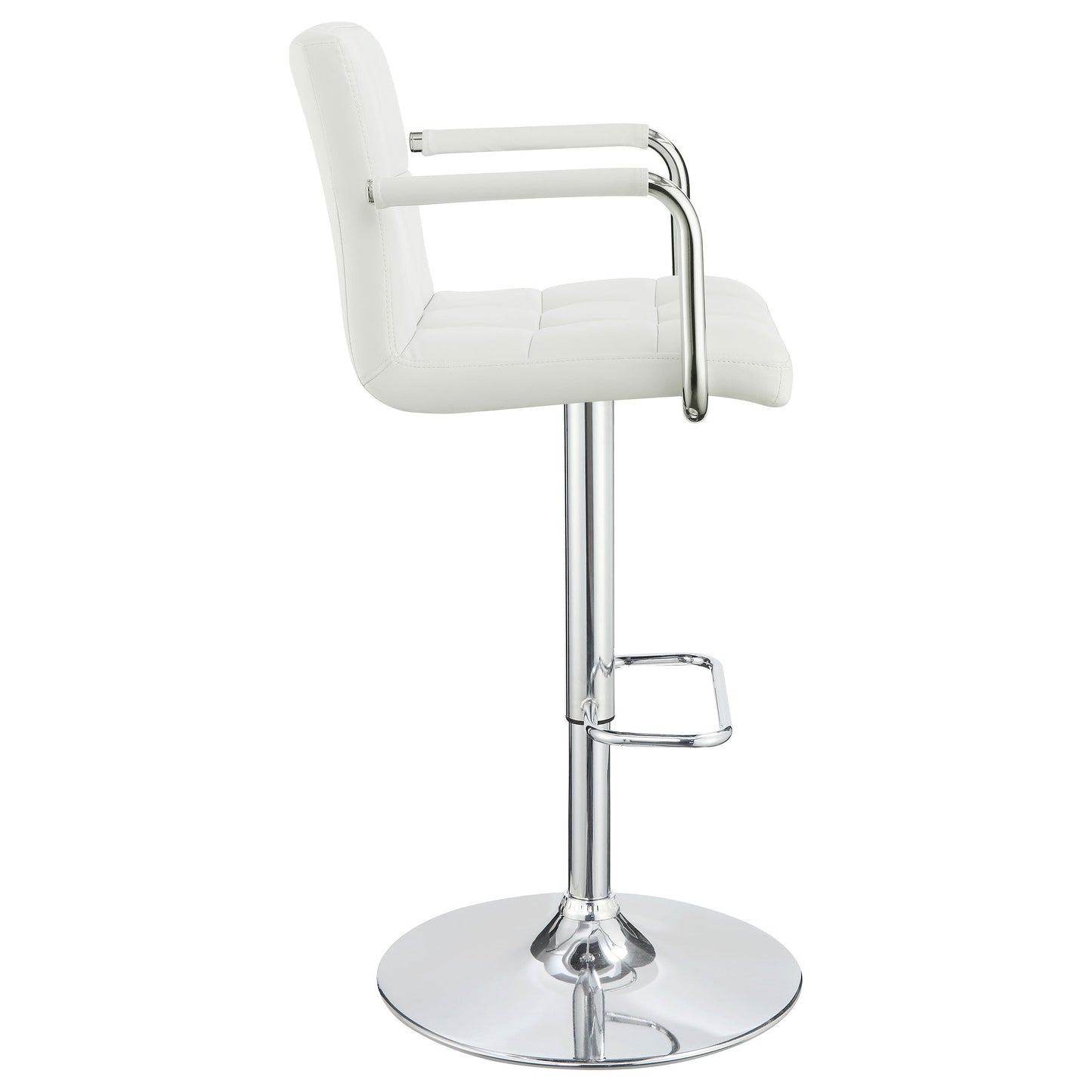 Palomar Adjustable Height Bar Stool Black / White and Chrome