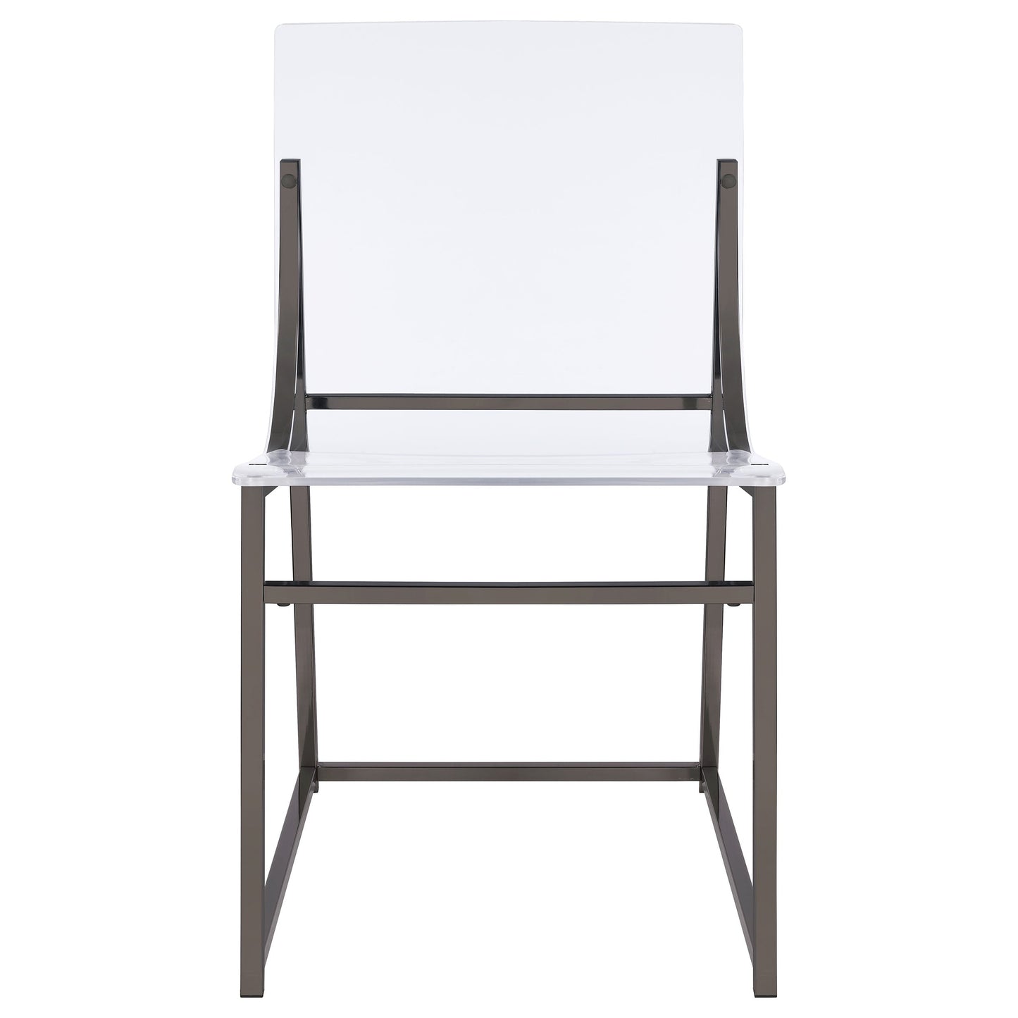 Silla de comedor auxiliar de acrílico Adino (juego de 2)