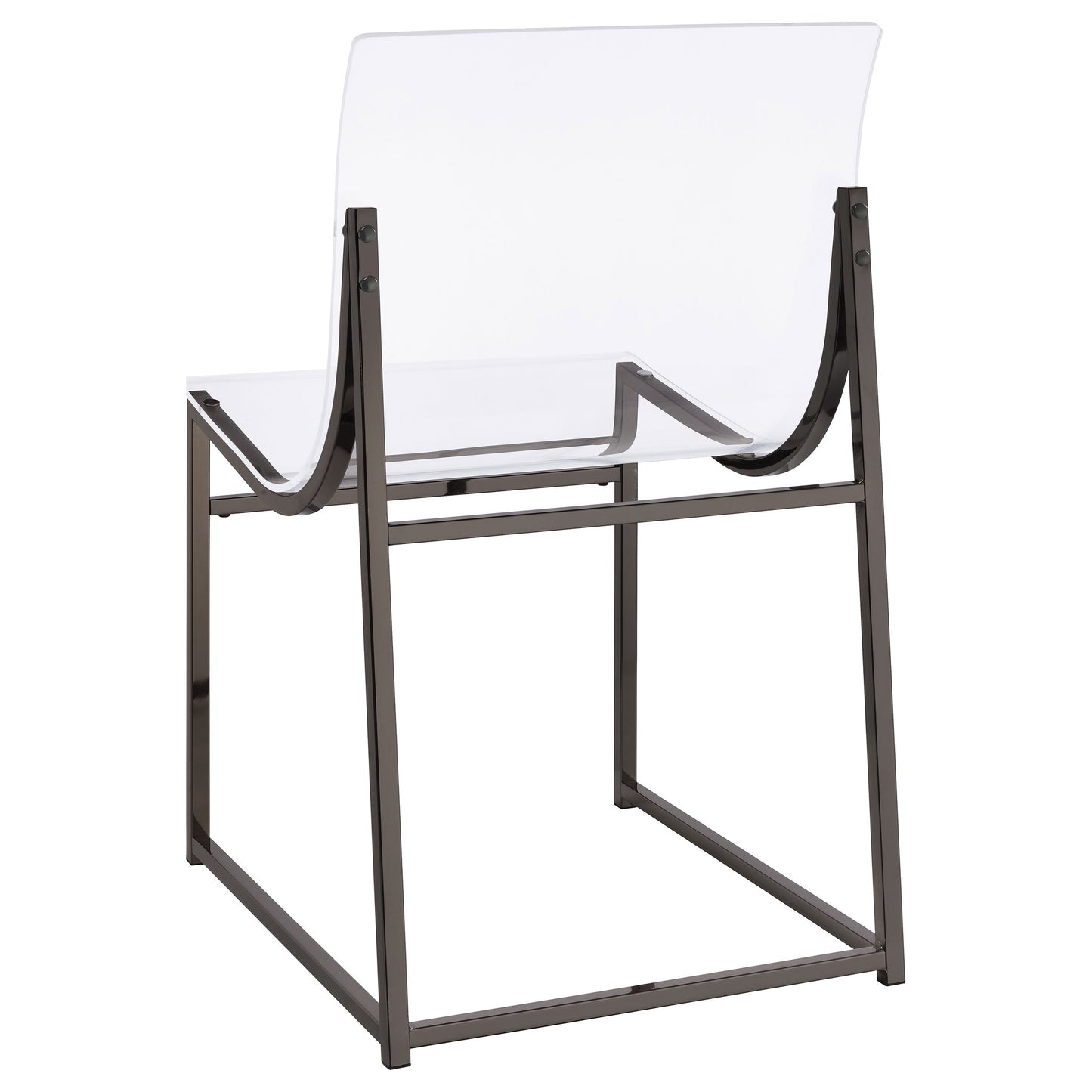 Silla de comedor auxiliar de acrílico Adino (juego de 2)