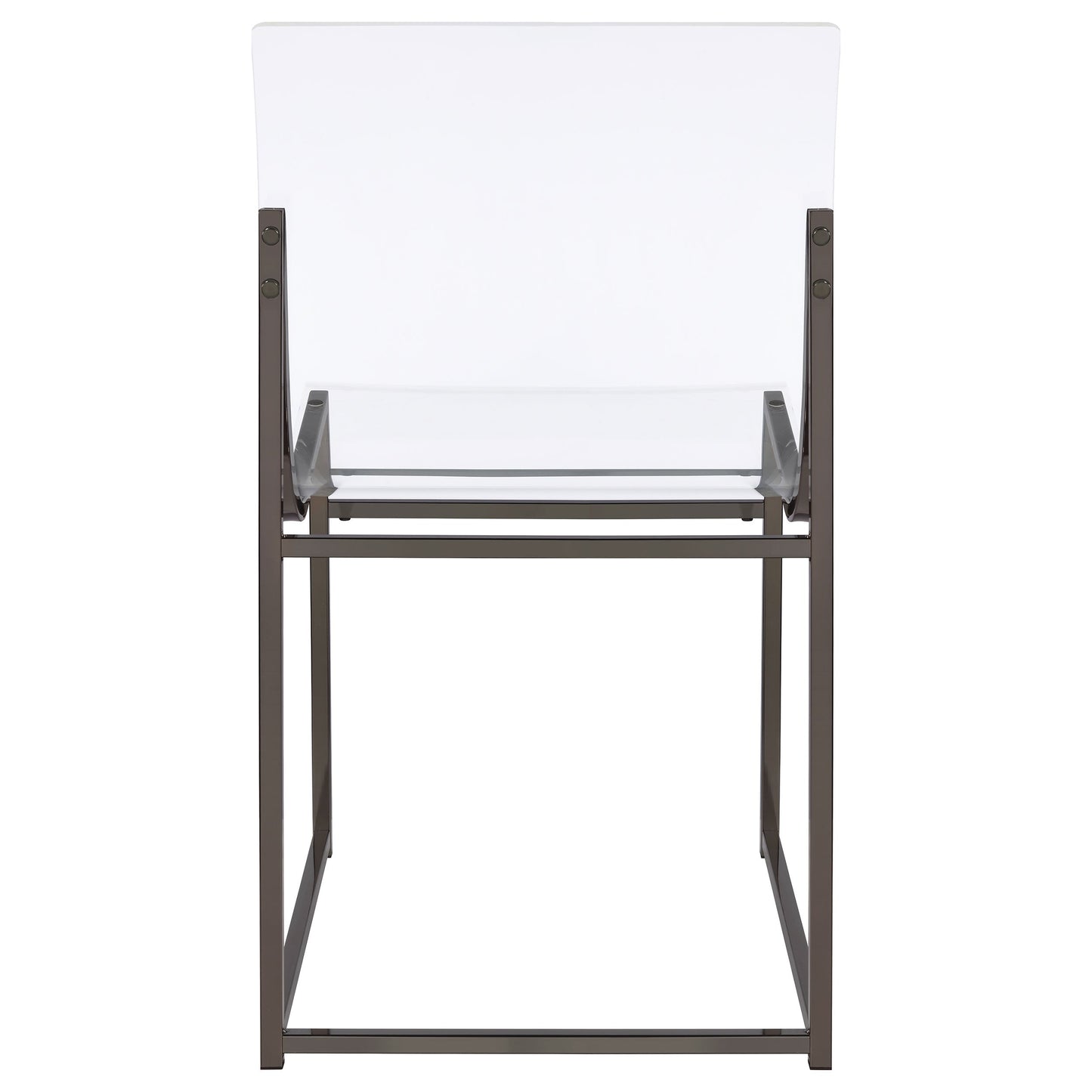Silla de comedor auxiliar de acrílico Adino (juego de 2)