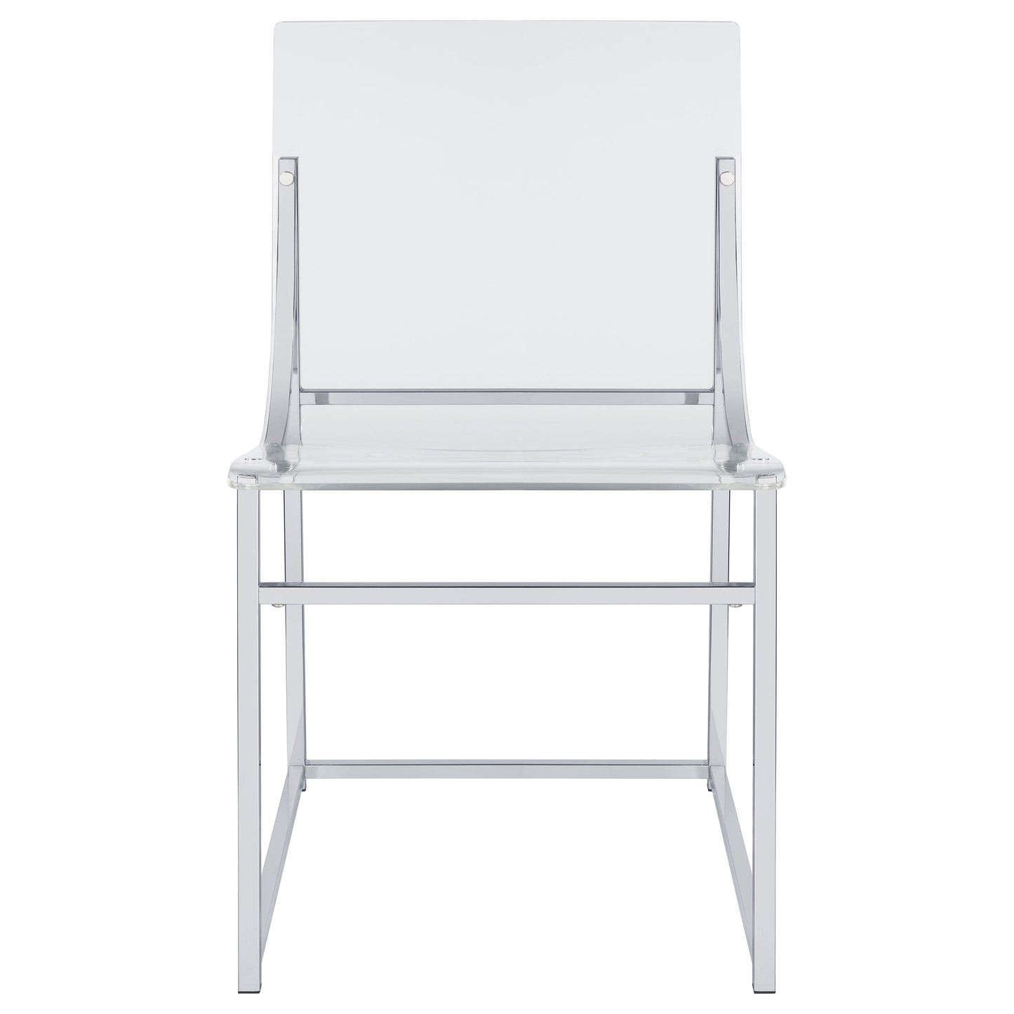 Silla de comedor auxiliar de acrílico Adino (juego de 2)