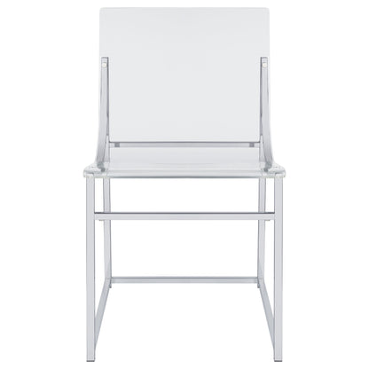 Silla de comedor auxiliar de acrílico Adino (juego de 2)