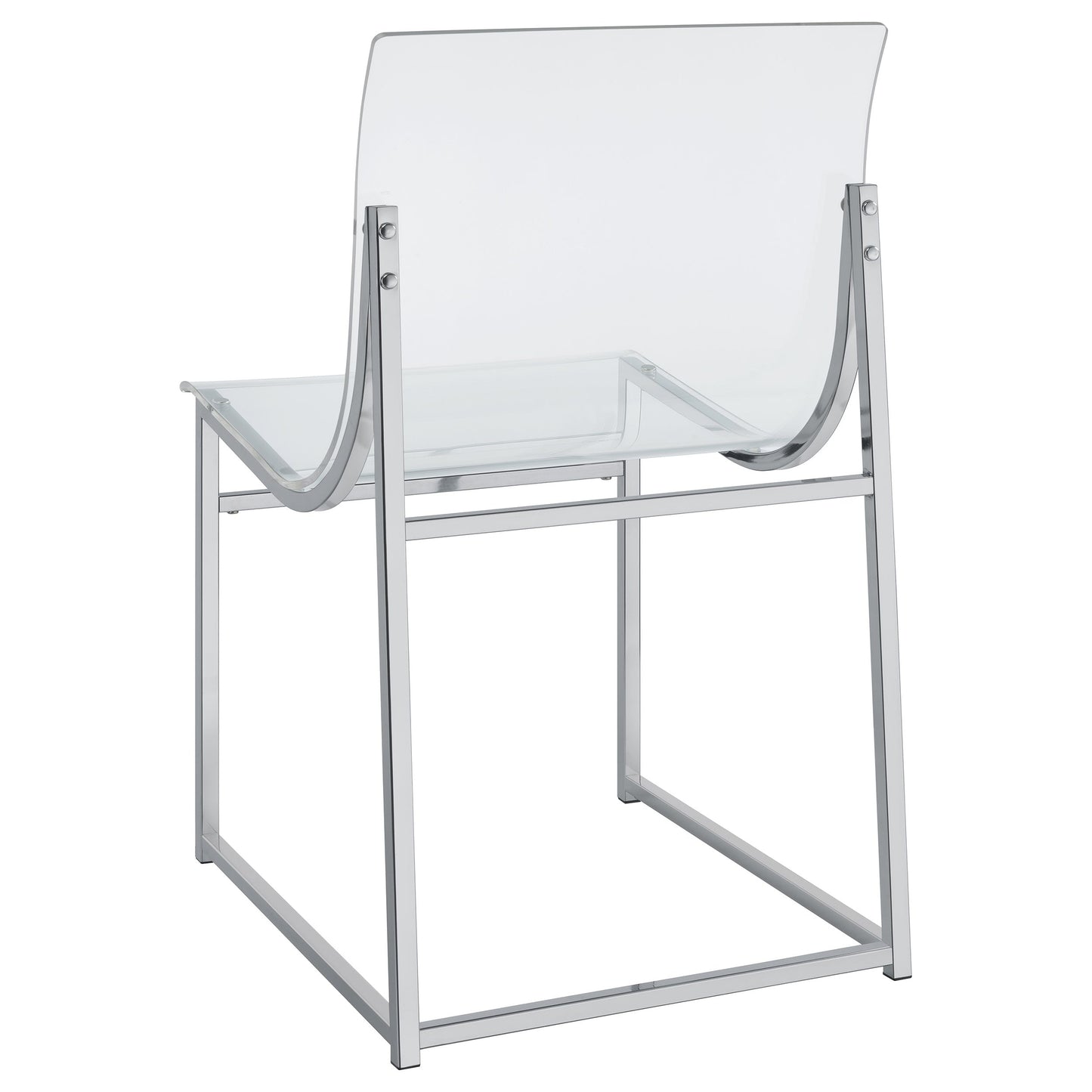 Silla de comedor auxiliar de acrílico Adino (juego de 2)