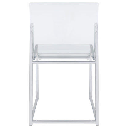 Silla de comedor auxiliar de acrílico Adino (juego de 2)