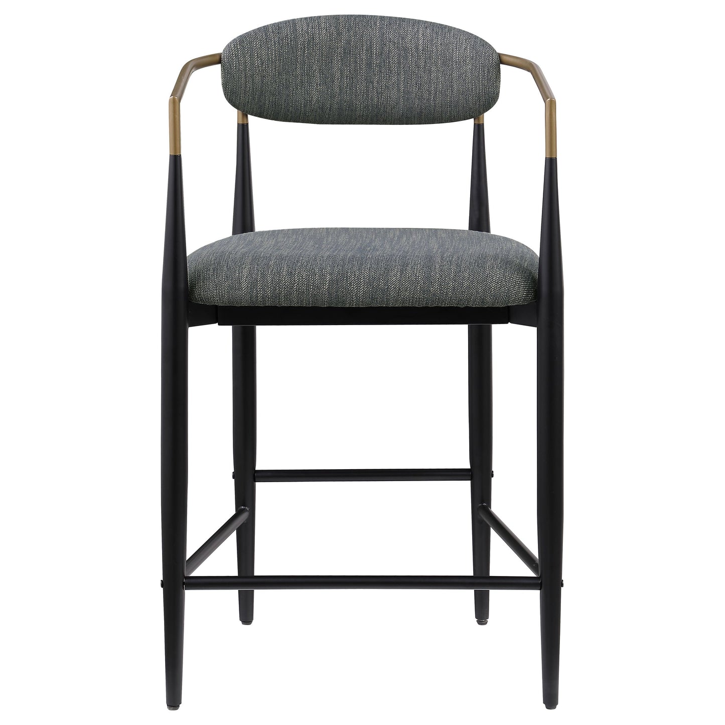 Tina Fabric Upholstered Bar Chair Dark Grey (Set of 2)