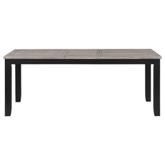 Juego de comedor Elodie con hojas extensibles rectangulares, color negro